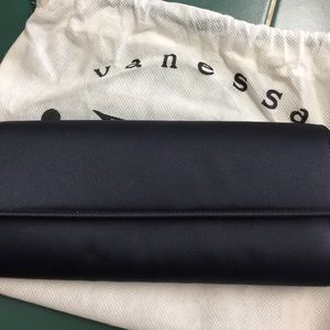 Dark navy blue evening bag.